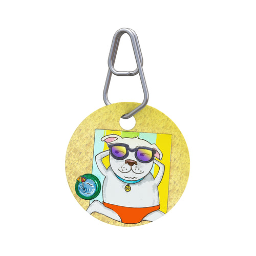 Beach Dog Pet ID Tag