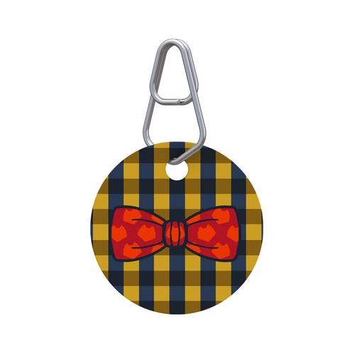 Plaid Bowtie Pet ID Tag