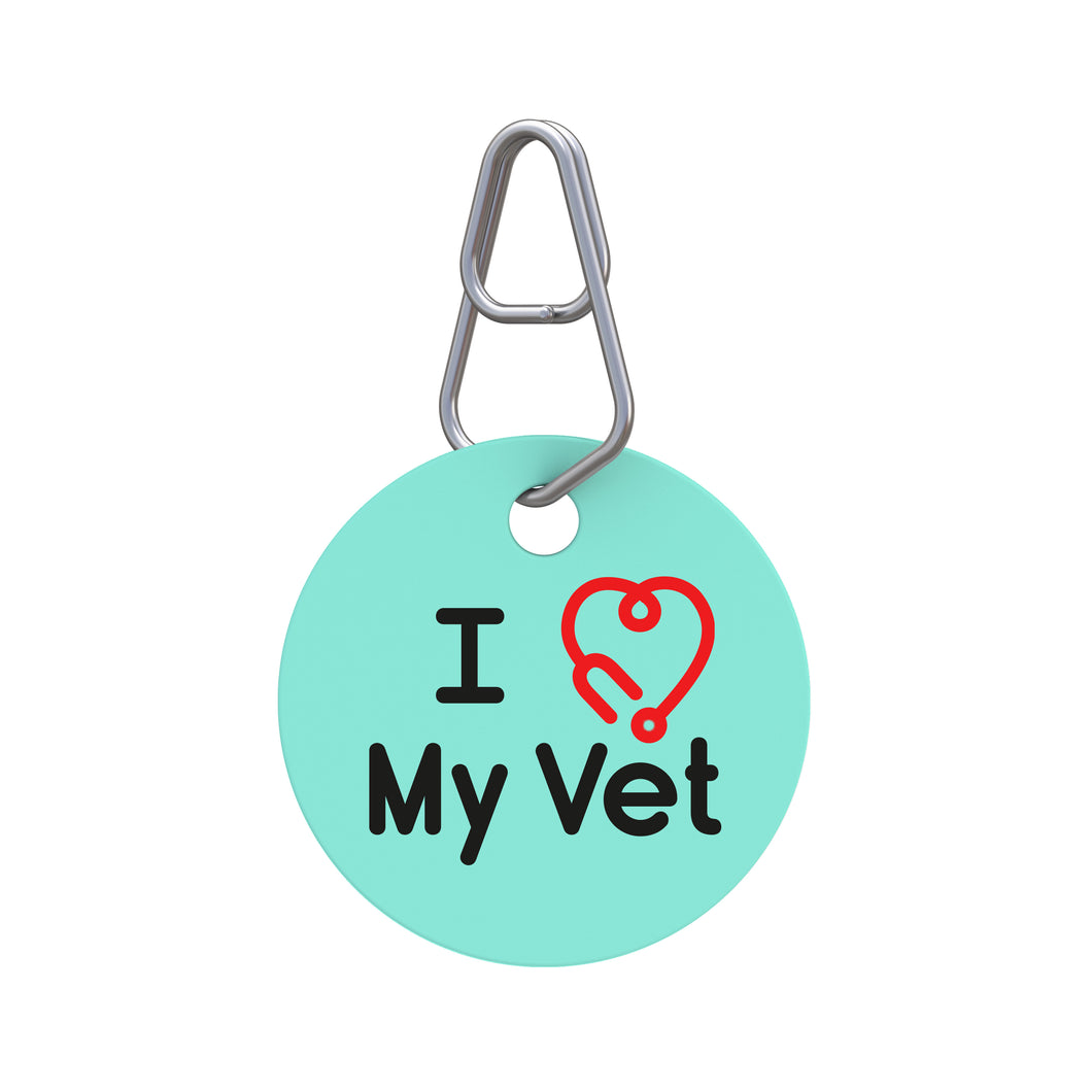 I Love My Vet Pet ID Tag