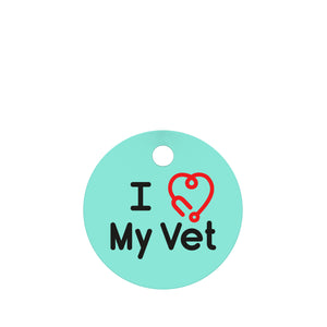 I Love My Vet Pet ID Tag