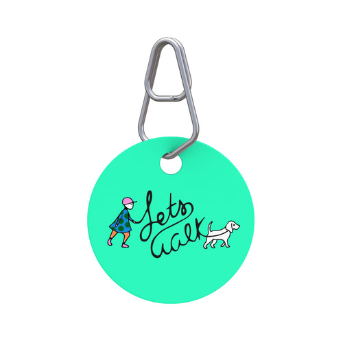 Let’s Walk—Girl Pet ID Tag