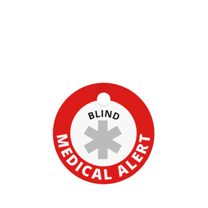 Medical Alert—Blind Pet ID Tag