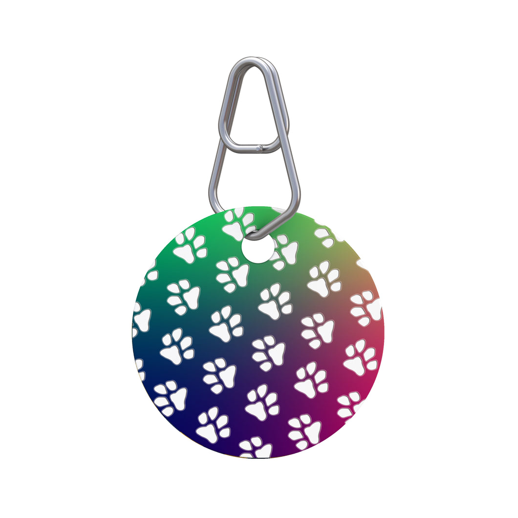 Paw Prints Pet ID Tag