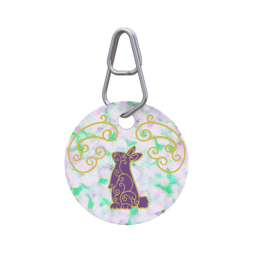 Spring Bunny Pet ID Tag