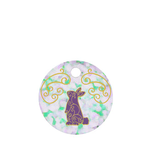 Spring Bunny Pet ID Tag